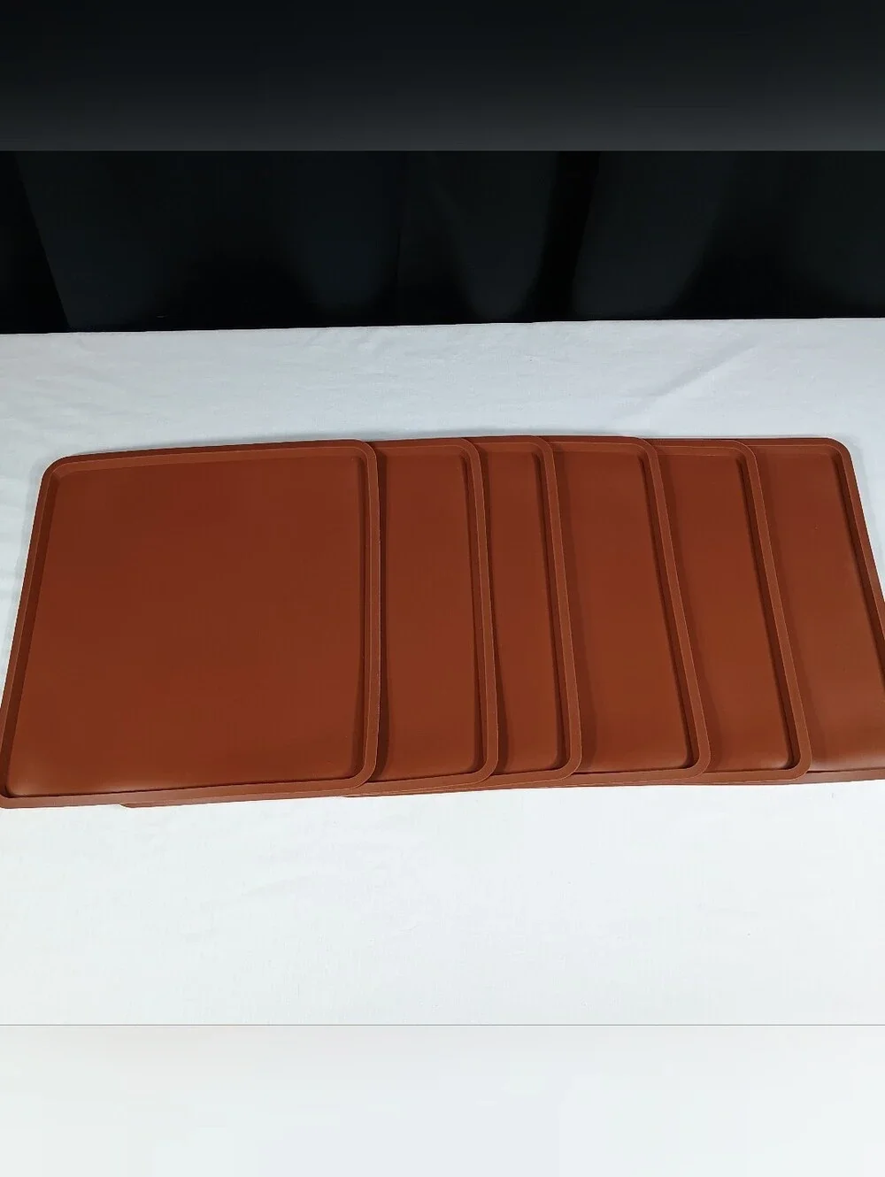 6 Silicone Food Dehydrator Sheets With Edge, Non Stick Tray Liners New